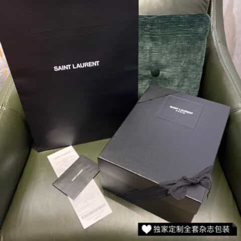 Saint laurent Ysl LouLou Puffer绗缝小羊皮包 577476橄榄绿小号