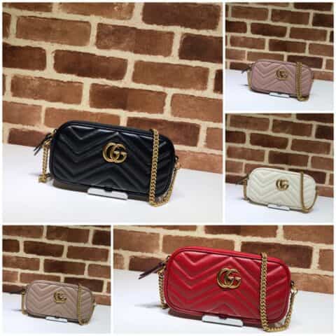 GUCCI古驰GG Marmont迷你单肩斜挎包598596