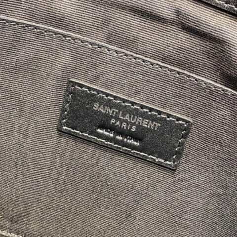 Saint laurent Ysl Monogram大号手拿包 379039黑色银扣