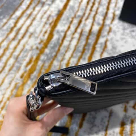 Saint laurent Ysl Monogram中号手拿包 559193黑色银扣