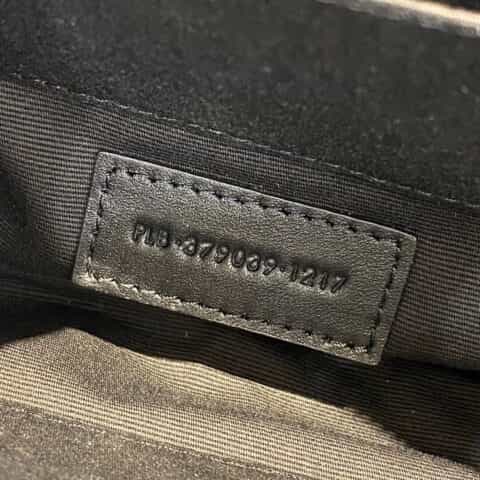 Saint laurent Ysl Monogram小号手拿包 379039黑色银扣