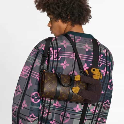 Louis Vuitton LV Keepall XS 猴子玩偶手提包 M80118