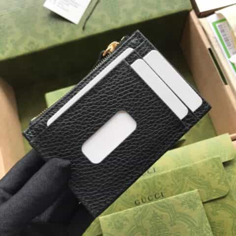 Gucci GG Marmont系列卡包 574804黑全皮