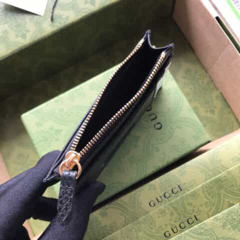 Gucci GG Marmont系列卡包 574804黑全皮