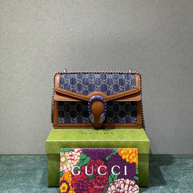 Gucci Denim蓝色牛仔系列酒神包 400249 2KQFN 4483