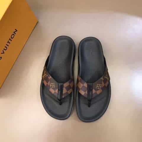 LV/路易威登   鞋面选用进口原版材质高端男士拖鞋