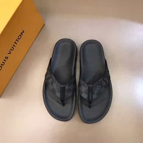 LV/路易威登   鞋面选用进口原版材质高端男士拖鞋
