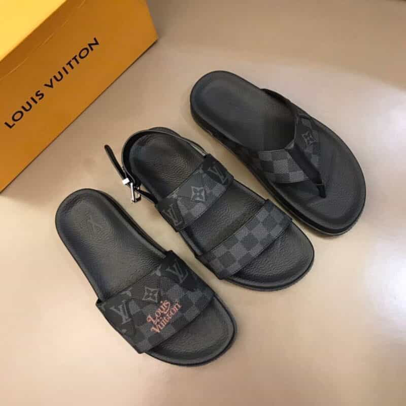 LV/路易威登   鞋面选用进口原版材质高端男士拖鞋