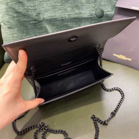 Saint laurent Kate 20cm 链条包 469390黑色黑扣