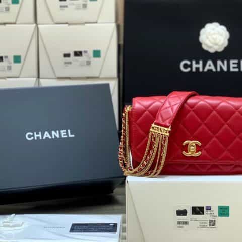 Chanel 2020秋冬限量版链条包 AS2052红色