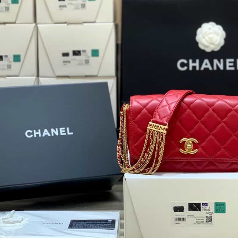 Chanel 2020秋冬限量版链条包 AS2052红色