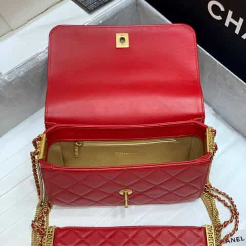 Chanel 2020秋冬限量版链条包 AS2052红色