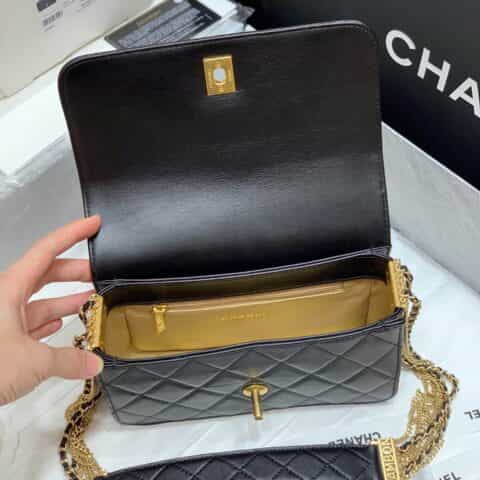 Chanel 2020秋冬限量版链条包 AS2052黑色