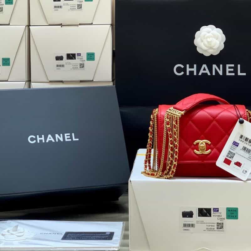 Chanel 2020秋冬限量版链条包 AS2051红色