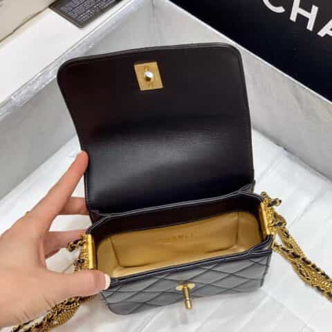 Chanel 2020秋冬限量版链条包 AS2051黑色
