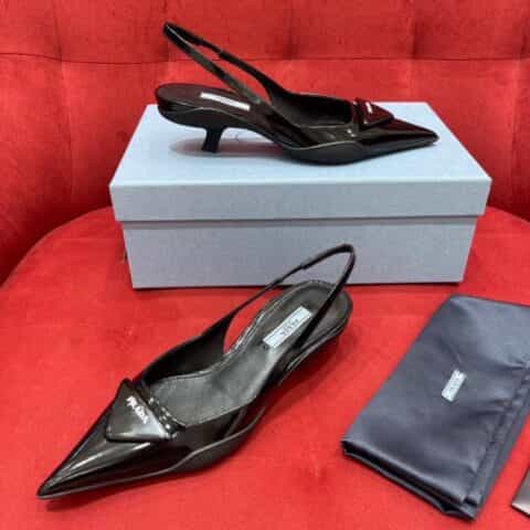 PRADA普拉达  2021小猫跟三角标女士凉鞋女鞋