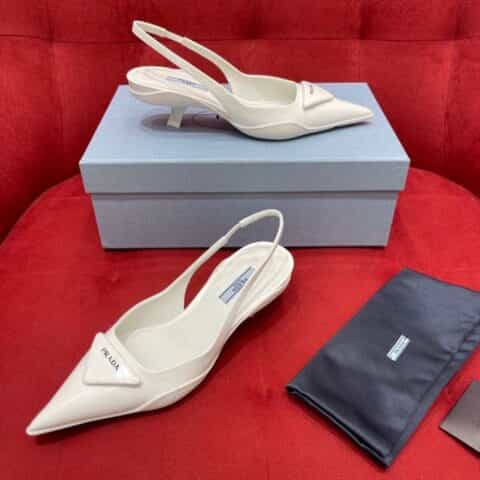 PRADA普拉达  2021小猫跟三角标女士凉鞋女鞋