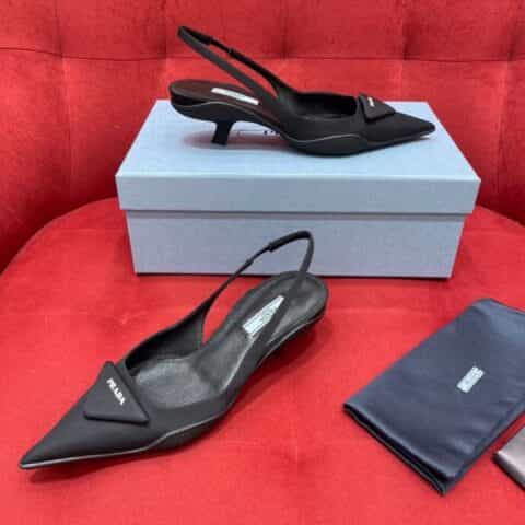 PRADA普拉达  2021小猫跟三角标女士凉鞋女鞋