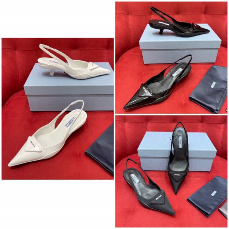 PRADA普拉达  2021小猫跟三角标女士凉鞋女鞋