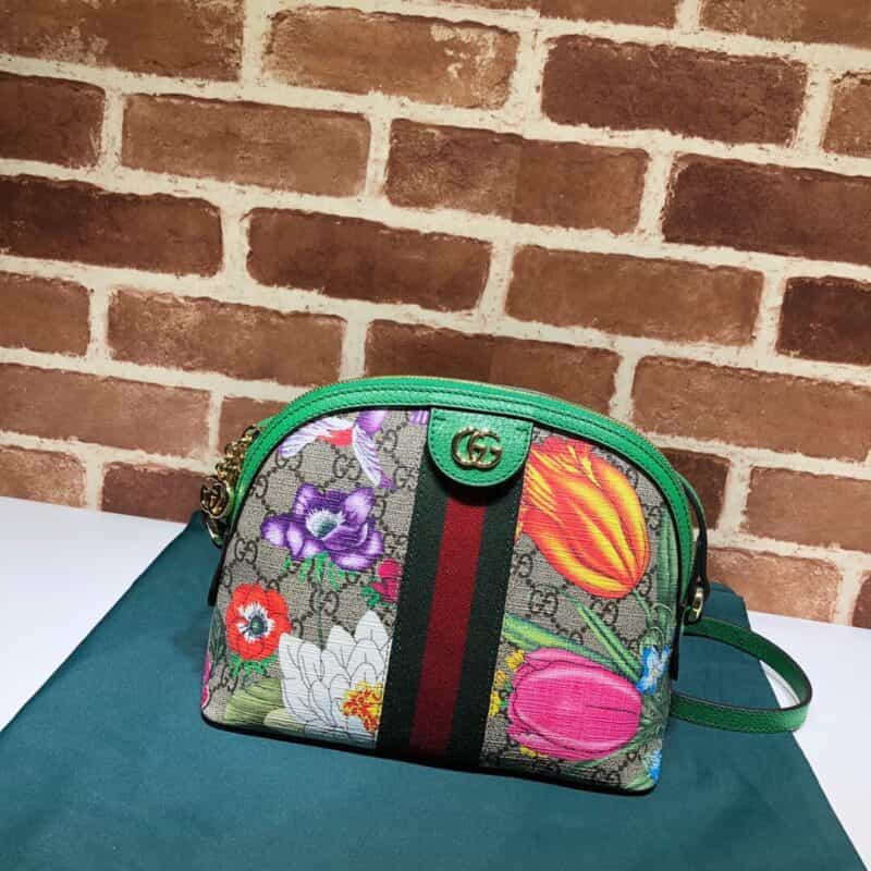 GUCCI古驰Ophidia系列GG花卉小号肩背包499621