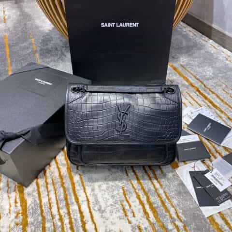Saint laurent Ysl Niki Medium 28 Bag 498894鳄鱼纹