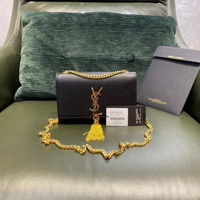 Saint laurent Ysl Kate 20 bag 474366黑色金扣
