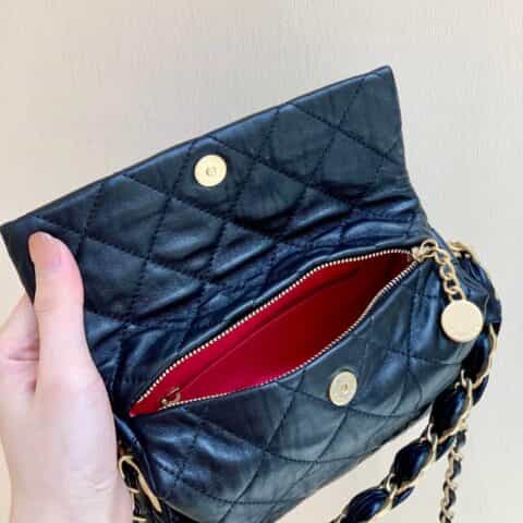 Chanel 2021春夏新款small hobo bag流浪包 AS2479黑色