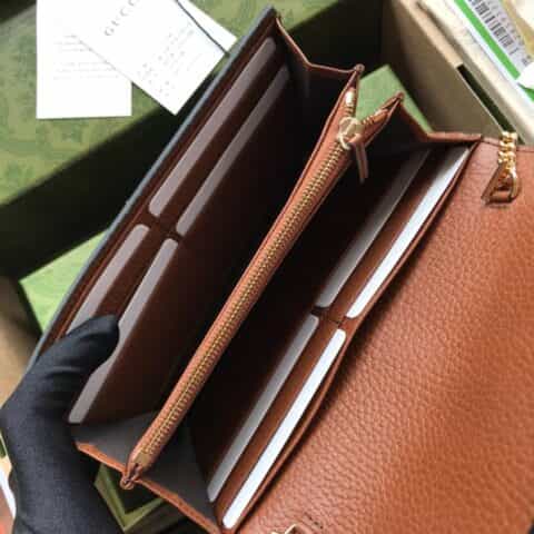 Gucci Jackie 1961系列链条包 652681 蓝丹宁棕皮