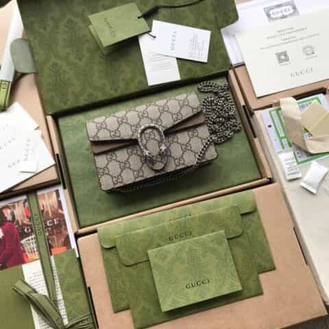 Gucci Dionysus超迷你斜挎包包 476432 帆布/卡其