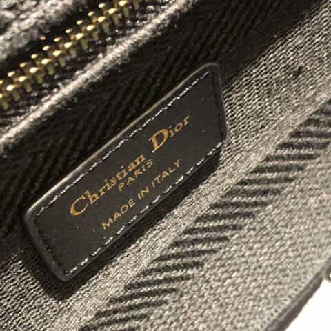 Dior Lady D-Lite 刺绣戴妃包 M0565黑色