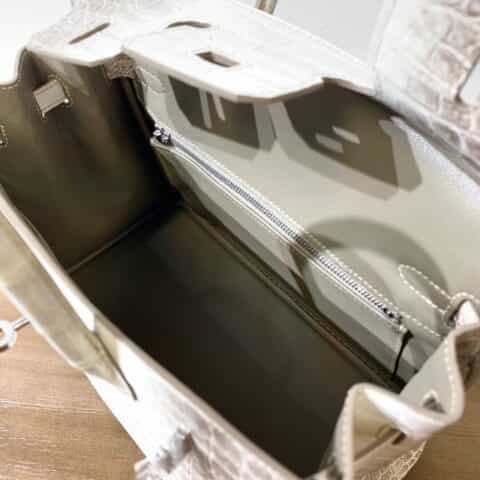 Hermès爱马仕 Birkin 25 尼罗鳄 喜马拉雅 银扣 BK25