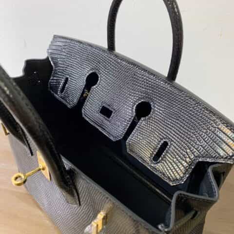 Hermès爱马仕 Birkin 25 蜥蜴皮 金扣 全手工 BK25
