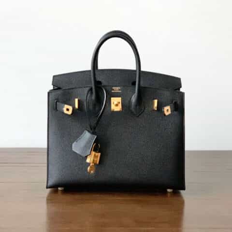 Hermès爱马仕 Birkin 25 黑色 金扣 外缝 全手工 BK25