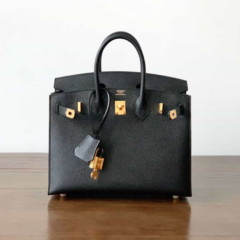 Hermès爱马仕 Birkin 25 黑色 金扣 外缝 全手工 BK25