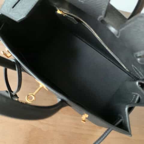 Hermès爱马仕 Birkin 25 黑色 金扣 外缝 全手工 BK25