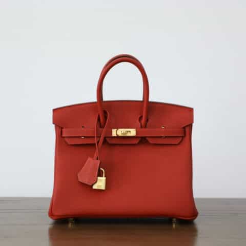 Hermès爱马仕 Birkin 25 togo中国红 金扣 全手工BK25