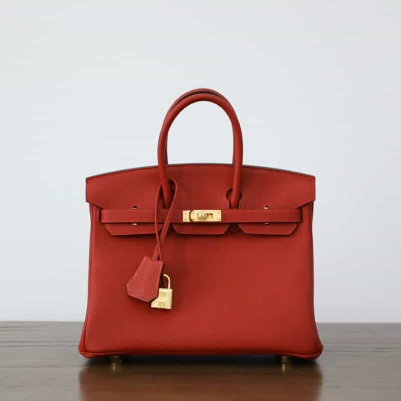 Hermès爱马仕 Birkin 25 togo中国红 金扣 全手工BK25