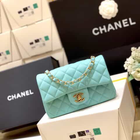 Chanel CF20大mini Classic flap bag A01116蓝