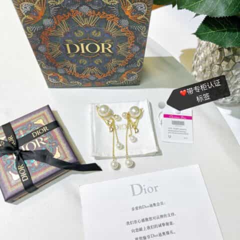 2021新款DIOR迪奥CD流苏耳钉耳环