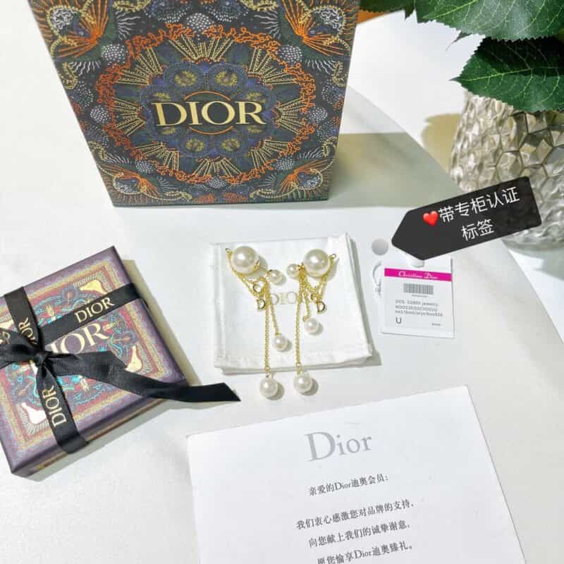 2021新款DIOR迪奥CD流苏耳钉耳环