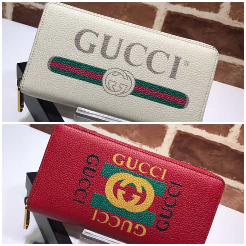 GUCCI古驰 Zippy 字母印花拉链钱包 496317