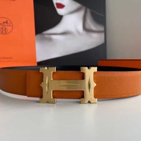 Hermès 爱马仕—Fareest皮带扣&手掌纹牛皮腰带38厘米