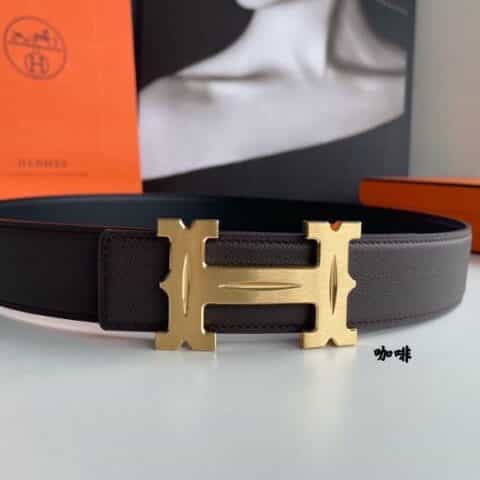 Hermès 爱马仕—Fareest皮带扣&手掌纹牛皮腰带38厘米