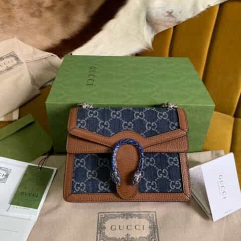 Gucci GG Denim系列Dionysus系列迷你手袋421970 2KQFN 4483