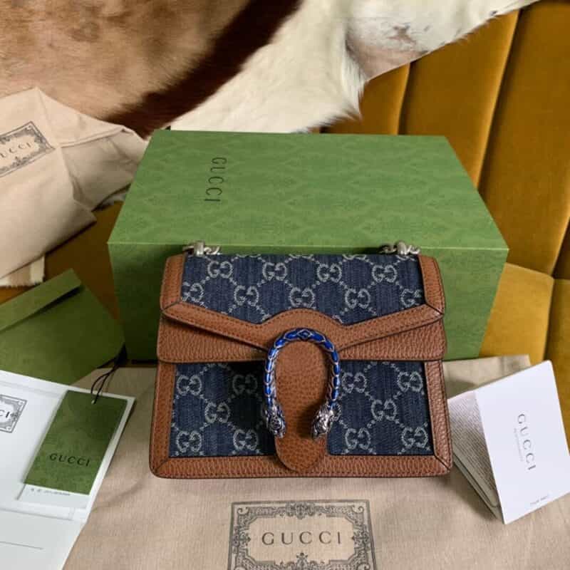 Gucci GG Denim系列Dionysus系列迷你手袋421970 2KQFN 4483