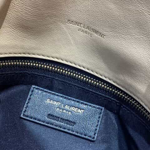 Saint laurent Ysl LouLou puffer bag 620333杏色金扣