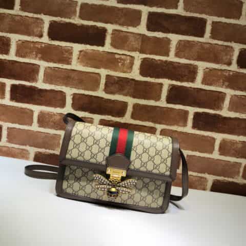 GUCCI古驰Queen Margaret系列高级人造帆布中号肩背包524356