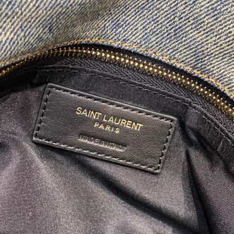 Saint laurent Ysl LouLou puffer bag 577476小号牛仔布纹