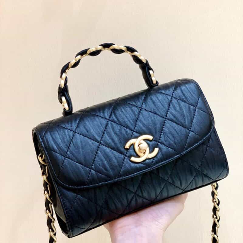 Chanel 2021春夏新款口盖包 AS2477黑色