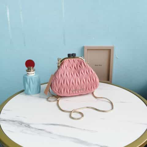 MIUMIU缪缪Cloquet进口小羊皮Belle美人包5BP016L